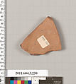 Terracotta fragment of a neck-amphora (jar), Terracotta, Greek, Attic