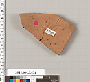 Terracotta fragment of a Panathenaic prize amphora?, Terracotta, Greek, Attic