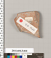 Terracotta fragment of an amphora (jar)?, Terracotta, Greek, Attic