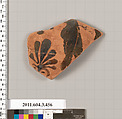 Terracotta fragment of a neck-amphora (jar), Terracotta, Greek, Attic