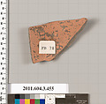 Terracotta fragment of a neck-amphora (jar), Terracotta, Greek, Attic