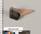 Terracotta fragment of a neck-amphora (jar), Terracotta, Greek, Attic