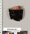 Terracotta fragment of an neck-amphora (jar)?, Terracotta, Greek, Attic