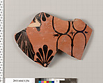 Terracotta fragment of a neck-amphora (jar), Terracotta, Greek, Attic