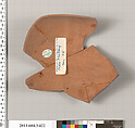 Terracotta fragment of a neck-amphora (jar), Terracotta, Greek, Attic