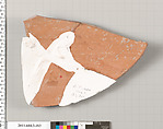 Terracotta fragment of an amphora (jar), Terracotta, Greek, Attic