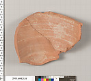 Terracotta fragment of an neck-amphora (jar), Terracotta, Greek, Attic