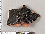 Terracotta fragment of an amphora (jar), Terracotta, Greek, Attic