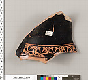 Terracotta fragment of a pelike (jar), Terracotta, Greek, Attic