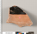 Terracotta fragment of a pelike (jar), Terracotta, Greek, Attic