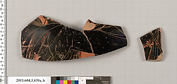 Terracotta fragments of a neck-amphora (jar), Terracotta, Greek, Attic