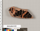 Terracotta fragment of a column-krater (bowl for mixing wine and water) or a calyx-krater (bowl for mixing wine and water)?, Terracotta, Greek, Attic