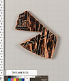 Terracotta fragment of a column-krater (bowl for mixing wine and water), Terracotta, Greek, Attic
