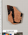 Terracotta fragment of a calyx-krater (bowl for mixing wine and water), Terracotta, Greek, Attic