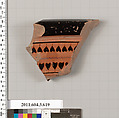 Terracotta fragment of a calyx-krater (bowl for mixing wine and water), Terracotta, Greek, Attic