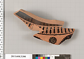 Terracotta fragment of a column-krater (bowl for mixing wine and water), Terracotta, Greek, Attic