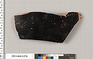 Terracotta fragment of a column-krater (bowl for mixing wine and water), Terracotta, Greek, Attic