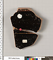 Terracotta fragment of a calyx-krater (bowl for mixing wine and water), Terracotta, Greek, Attic