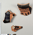 Terracotta fragments of an amphora (jar), Terracotta, Greek, Attic