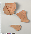 Terracotta fragments of an amphora (jar), Terracotta, Greek, Attic