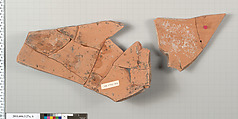 Terracotta fragments of a Panathenaic prize amphora, Terracotta, Greek, Attic