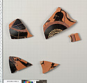 Terracotta fragments of an amphora (jar), Terracotta, Greek, Attic