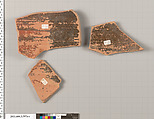 Terracotta fragments of a column-krater (bowl for mixing wine and water), Terracotta, Greek, Attic