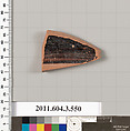 Terracotta fragment of a column-krater (bowl for mixing wine and water), Terracotta, Greek, Attic