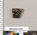 Terracotta fragment of a column-krater (bowl for mixing wine and water), Terracotta, Greek, Attic