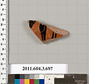 Terracotta fragment of a hydria (water jar), Terracotta, Greek, Attic