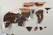 Terracotta fragments of an amphora (jar), Terracotta, Greek, Attic
