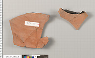 Terracotta fragments of a neck-amphora of Panathenaic shape, Terracotta, Greek, Attic