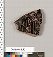 Terracotta fragment of a column-krater (bowl for mixing wine and water), Terracotta, Greek, Attic