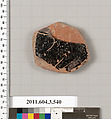 Terracotta fragment of a column-krater (bowl for mixing wine and water), Terracotta, Greek, Attic