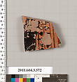 Terracotta fragment of a column-krater (bowl for mixing wine and water), Terracotta, Greek, Attic