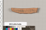 Terracotta fragment of a column-krater (bowl for mixing wine and water), Terracotta, Greek, Attic