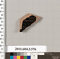 Terracotta fragment of a column-krater (bowl for mixing wine and water), Terracotta, Greek, Attic