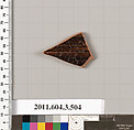 Terracotta fragment of a column-krater (bowl for mixing wine and water), Terracotta, Greek, Attic