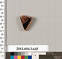 Terracotta fragment of a column-krater (bowl for mixing wine and water)?, Terracotta, Greek, Attic
