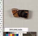 Terracotta fragment of a calyx-krater (bowl for mixing wine and water), Terracotta, Greek, Attic