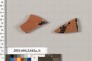Terracotta fragments of column-kraters (bowls for mixing wine and water)?, Terracotta, Greek, Attic