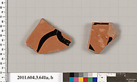 Terracotta fragments of calyx-kraters (bowls for mixing wine and water) or column-kraters (bowls for mixing wine and water), Terracotta, Greek, Attic