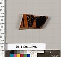 Terracotta fragment of a hydria (water jar), Terracotta, Greek, Attic