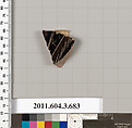 Terracotta fragment of a stamnos (jar), Terracotta, Greek, Attic