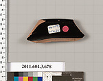 Terracotta fragment of a stamnos (jar), Terracotta, Greek, Attic
