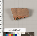 Terracotta fragment of a calyx-krater (bowl for mixing wine and water), Terracotta, Greek, Attic