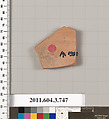 Terracotta fragment of a neck-amphora (jar), Terracotta, Greek, Attic