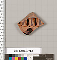 Terracotta fragment of a hydria (water jar), Terracotta, Greek, Attic