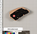 Terracotta fragment of a volute-krater (bowl for mixing wine and water), Terracotta, Greek, Attic
