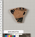 Terracotta fragment of a hydria (water jar), Terracotta, Greek, Attic